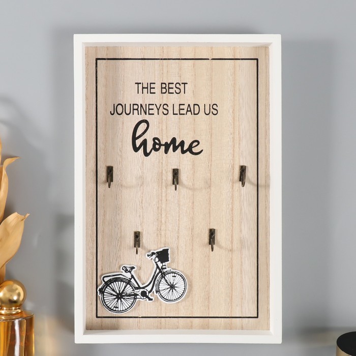 Настенные крючки декоративные «Велосипед», дерево, 20×30 см